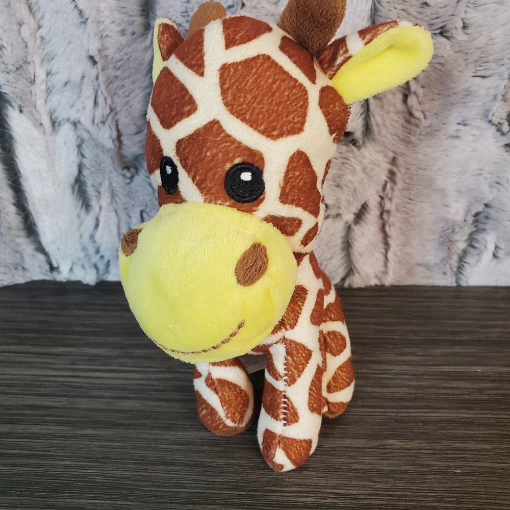 Greenbrier International Giraffe Plush 7" Stuffed Animal Brown Yellow EUC
